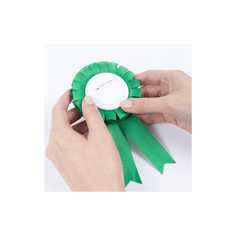 Green Irish Shamrock Rosette Badges St Patricks Day Accessories Fancy