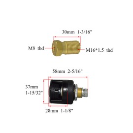 RIVERWELD TIG Welding Cable Panel Connector Socket EDZ16B 10-25mm² 200Amp Dinse-Style Quick Fitting Waterproof Automatic Recovery Function Socket