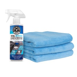 Chemical Guys Total Interior Cleaner and Protectant, 16 Fl Oz + 3 Pack of Microfiber Towels (Safe for Cars, Trucks, SUVs, Jeeps, Motorcycles, RVs & More)
