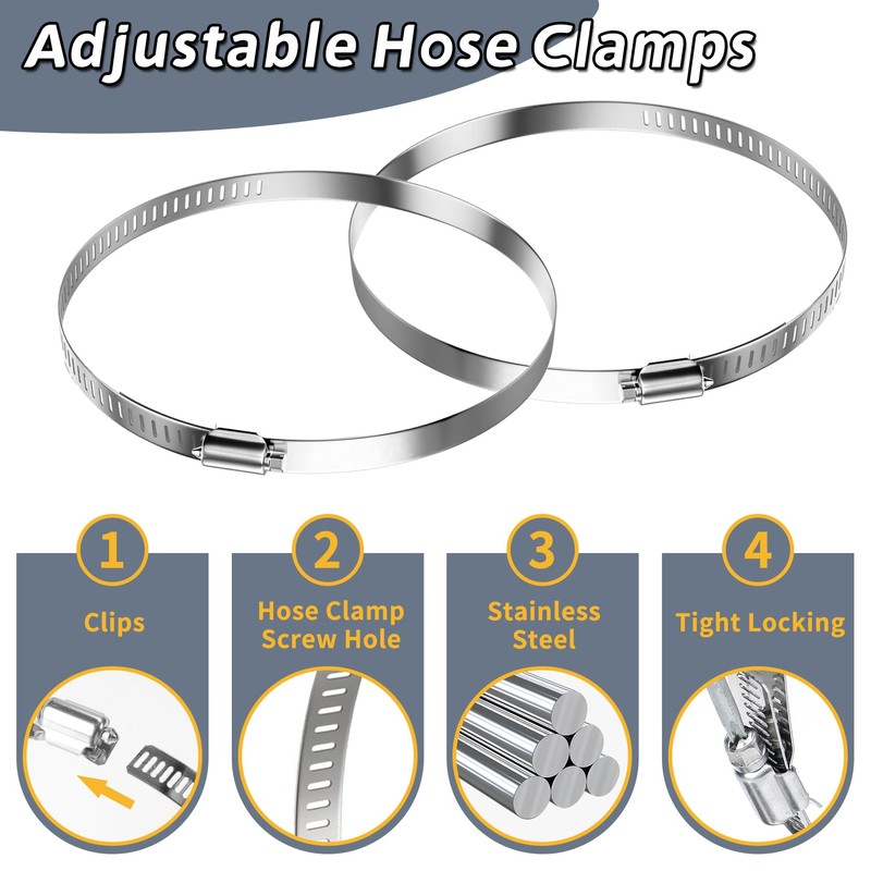 Flamorrow Pole Mounting Kits, 304 Stainless Steel 11.8" x 2"