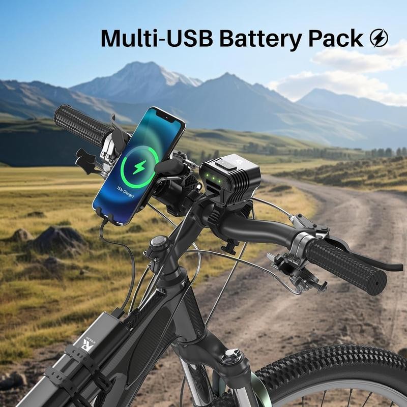 Roomark Bike Headlight Waterproof Bicycle light Head Lamp Front USB