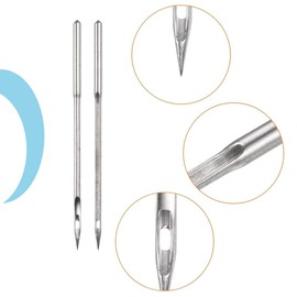 Leather Canvas Sewing Awl Needles Set,Granmagazz 10 Pcs Hand Sewing Stitching Awl Replacement Needles Tool with Hole Canvas Leather Tent Sewing Awl Hand Stitcher Leather Craft Needle Crafts Tool