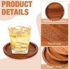 Gejoy 20 Pcs Wooden Coasters for Drinks 5 Inch Natural