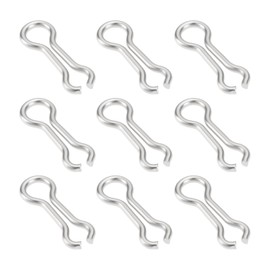 Briny River 250Pcs 16x1.2mm Fishing Sinker Eyes Stainless Steel Suitable for DIY Fishing Lures Eyelet Loops Eyes