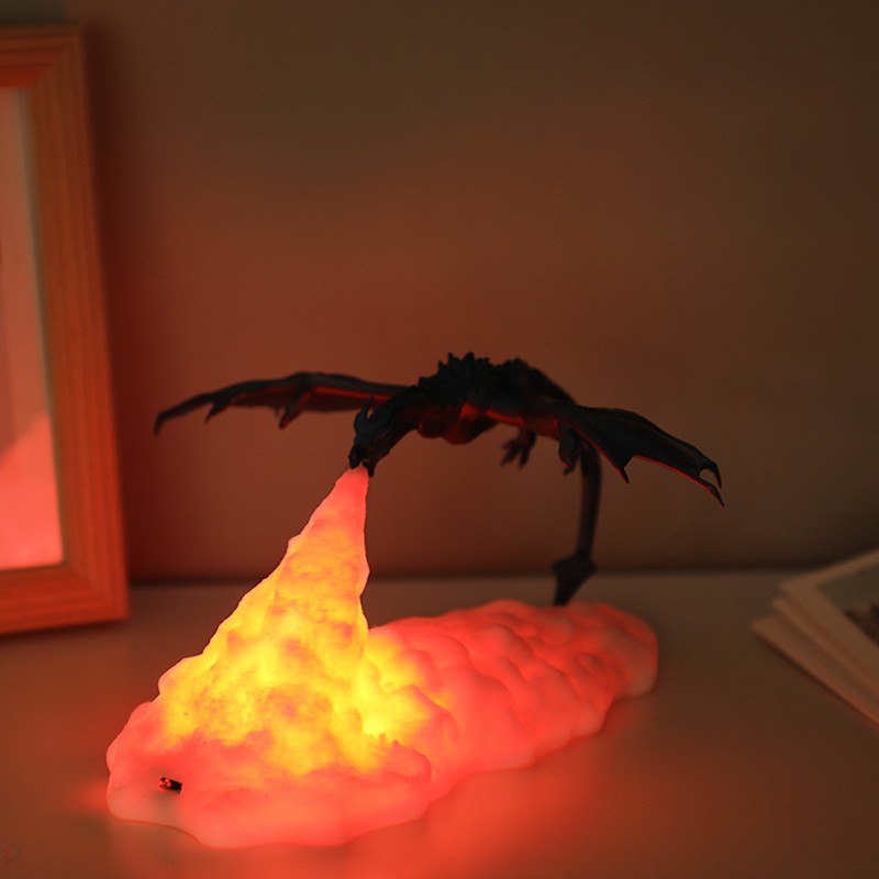 Night Light LED Chargeable Flying Dragon Lamp for Kids Gift
