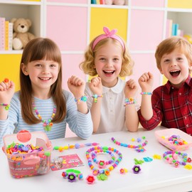 Snap Pop Beads Jewelry Kit for Girls – 350PCS Insect DIY Bracelet Making Toy with Butterfly, Ladybug, Dragonfly – No Mess Craft Birthday Gift Age 4–8 – Crafts Kits with Storage Box