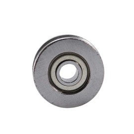 20 Pieces 1.4 mm Deep Metal V-Groove Guide Pulley Bearing Wheel Rail Ball Bearing Wheel 3 x 12 x 4 mm