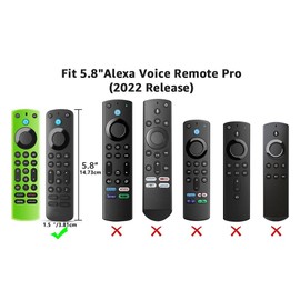 [3 Pack] Climberer Fire TV Pro Voice Remote Pro Cover - Shockproof Silicone Protective Case for Improved Grip and Durability (Fluorescent Green + Fluorescent Blue + red)