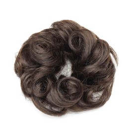 Hair Pieces, Real Hair Scrunchie For Hair Bun, 100% Remy Hair, Straight, For Updo Hairstyles, 30 g.