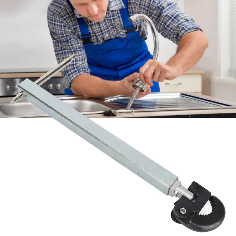 Telescoping Basin Wrench Stainless Steel Multifunctional Jaw Plumber Wrench for