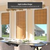 Red Lantern Burnt Bamboo Cordless Window Shade - Two-tone Honey,