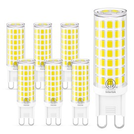 hansang G9 LED Bulb 6W(60W Halogen Equivalent), G9 Light Bulb Bi Pin Base, Natural White 4000K G9 Base Bulbs for Chandeliers, 600LM Non-Dimmable No Flicker, 6 Pack