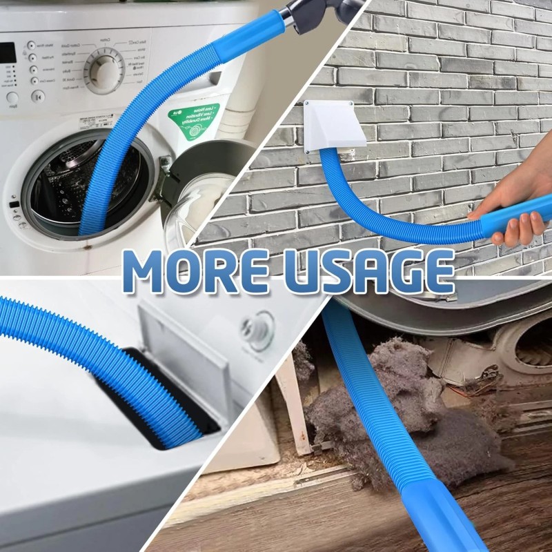 PetOde 2 Pieces Dryer Vent Cleaner Kit Compatible with All