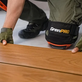 GRENPRO Professional Knee Pads for Work,Heavy Duty Thick Foam Knee Pads Tools,Knee Pad with Soft Gel Cushion for Construction,Work,Flooring,Gardening,Cleaning,Tiling,Orange