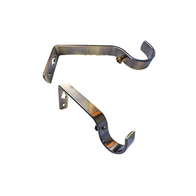 iPEAK Curtain Pole Bracket Metal Heavy Duty Rod Wall Brackets