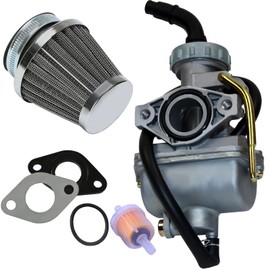 GLENPARTS PZ20 Carburetor Set Replaces for Kawasaki ATV KLT 110 KLT110 1984 1985 1986 3 Wheeler Trike Carb Tree-Wheeler 20mm Intake Carb