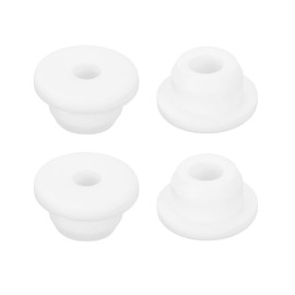 uxcell 4Pcs Rubber Grommets 18mm Drill Hole, 9mm ID Hole Top Hat Grommet White Silicone Rubber Hole Plug Gasket for Wiring, Automotive