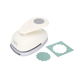 Bira Craft - Perforadora de acción con forma de círculo festoneado de 1.75 pulgadas para manualidades de papel, álbumes de recortes