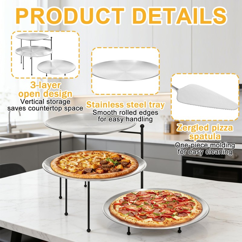 Pizza Stands Tiered Serving Tray Stand Sets Includes 1 Pcs