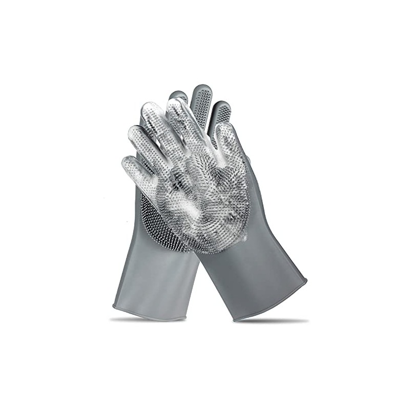COMMEMA Pet Grooming Gloves - Massage Mitt for Dogs &