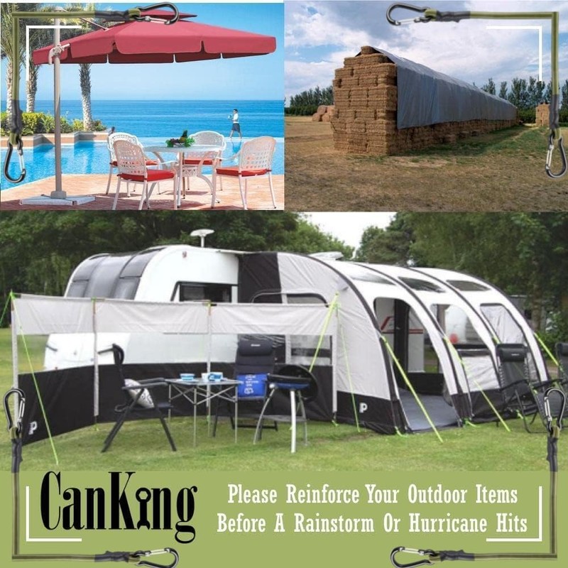 CanKing Carabiner Bungee Cords with Hooks Camo Green 60 inch/5