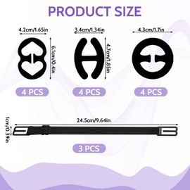 Pack of 15 Bra Straps Clips, Women's Bra Straps Holder, Racerback Bra Clips Set, Bra Clips for Bra Straps, Invisible Bra Straps, Non-Slip Bra Straps Clip, for Fitness Sports, Prevent Shoulder Straps