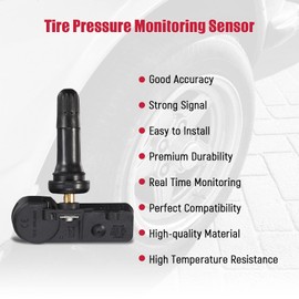 AUTEX TPMS Sensor de presión de neumáticos TPMS12 315MHz Compatible con Ford F150 F250 F350 Explorer Super Duty Escape Fusion Mustang Lincoln, reemplaza # DE8T-1A180-AA 9L3Z-1A189-A, juego de 4