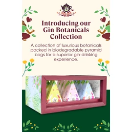 English Tea Shop Organic Gin Botanicals - 12 Pyramid Tea Bags Gift pack with 3 different Natural Botanical Blends