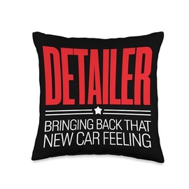 Auto Detailing Expert Car Cleaning Car Wash Car Detailer Throw Pillow