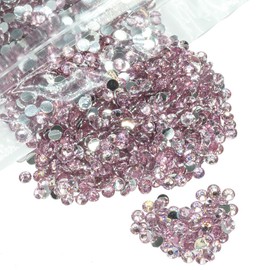 qiipii 8000PCS 3mm Crystal Pink Resin Rhinestones for Crafts Flatback Light Pink Rhinestones Bulk SS10 Non-Hotfix Stones Diamonds Crystals Gems for Face Eyes Makeup Mugs Tumblers Bottles DIY Crafts