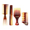 Men's 4-Piece Barbershop Styling Pomade Comb Set Comb Black