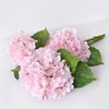 ZYTUYO Pink Hydrangea Artificial Flower 3 PCS 21in Real Touch