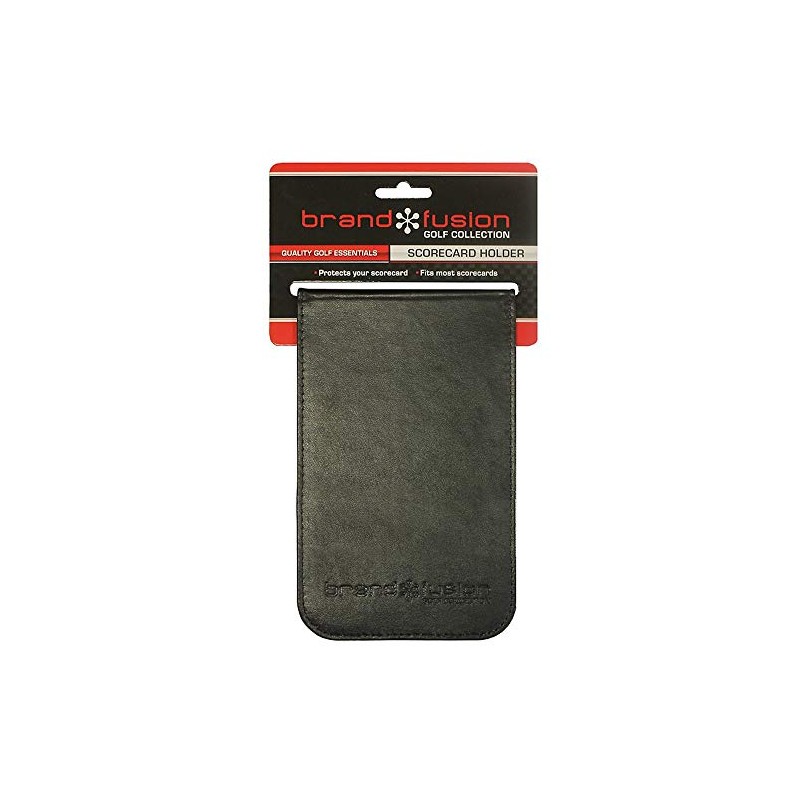 Branfusion Unisex Leatherette Golf Scorecard Holder, Black, One-Size UK