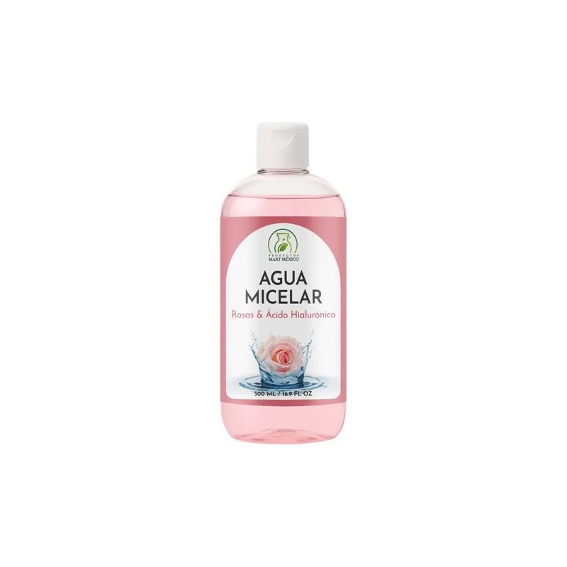 Agua Micelar De Rosas Con Ácido Hialurónico Tonificante 500m