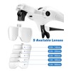 Anpro Magnifying Glasses Headset with Light, 5 Detachable Lenses (1X-3.5X),