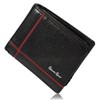 GROOVE GEAR ggs-1023 Men's Wallet, Bi-Fold Wallet, Saffiano Leather, Cross-Line