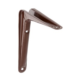 Amig - Shelf Bracket Stainless Steel Model 6 | Metal Bracket for Shelves | Shelf Bracket | Colour: Brown | Dimensions: 150 x 125 mm | Recommended Max Weight: 35 kg