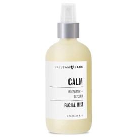 VALJEAN LABS Face Mist - Calm | Rosewater + Glycerine | Calms, Moisturizes, Soothes | Helps to Even Complexion | Paraben Free, Cruelty Free, Made in USA (8 oz)