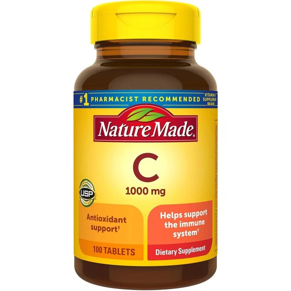 Vitamina C 1000 Mg 100 Tabletas, Nature Made, Americano Sabor