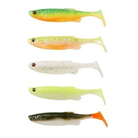 Savage Gear Fett Minnow T-Tail - Realistic Minnow Design with Kicking & Rolling Action, Ideal for Bass, Walleye, Pike & Predator Fishermen, Perfect for Clear & Dark Water Dark Water Mix 13 cm
