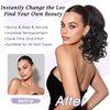 Wirctp Ponytail Extension,16" Claw Clip in Ponytail Extensions Long Curly