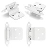 Vallecloud 4 Pack (2 Pair) 3/8" Inset White Self Closing