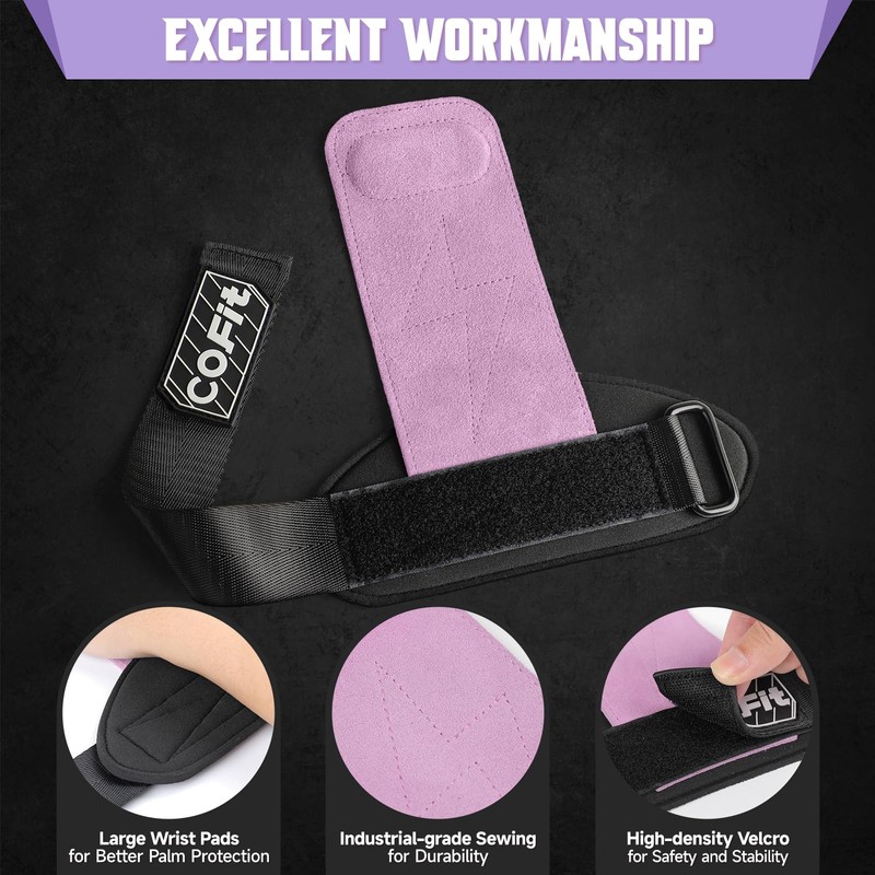 COFIT Wrist Straps for Weightlifting, Workout Wrist Wraps with Double