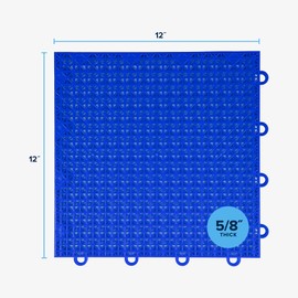 IncStores 5/8 Inch Thick ProGame Outdoor Basketball Court Flooring | Build the Ultimate Space for Basketball, Tennis, and More with Weatherproof Plastic Floor Tiles | 40 Tiles, Shelby Blue