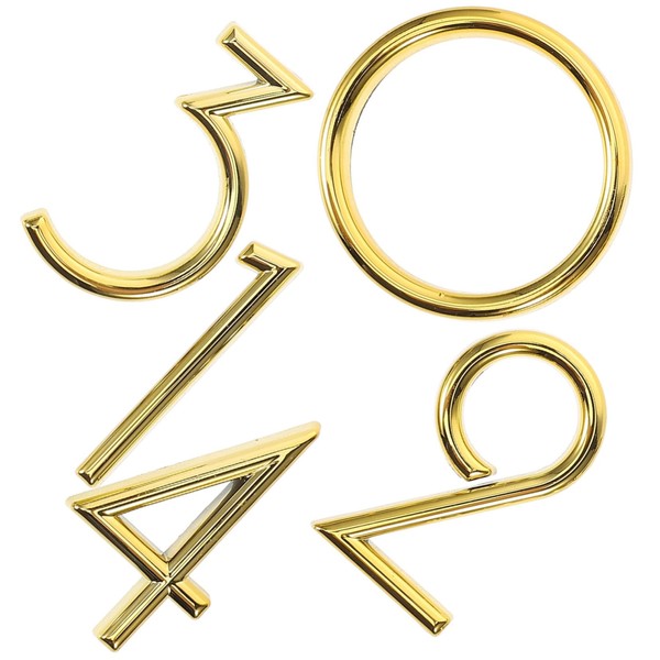 Operitacx Pack of 5 Door House Numbers, Door Press Numbers,