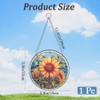 CREATCABIN Sunflower Suncatcher Stained Window Hangings Acrylic Window Panel Glass