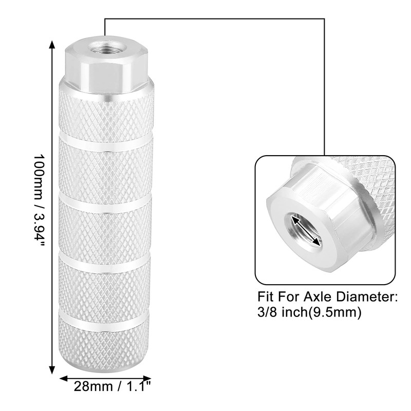 X AUTOHAUX Pack of 4 Rear Foot Pegs for BMX