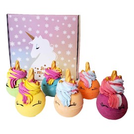 Unicorn Magic Bath Bombs (Set of 6-6.7 oz Each) Will Make her Smile and not Stain Your tub