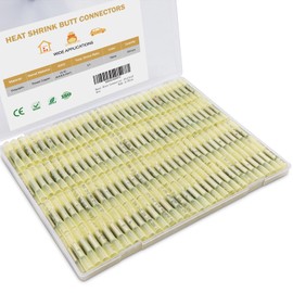 Onsski 200 PCS Heat Shrink Butt Connectors Kit - Waterproof Wire Connectors Insulated Electrical Terminals Connectors (Yellow A.W.G 12-10)