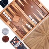 Pointworks 17 Inch Backgammon Sets for Adults. Beautiful Wood Inlaid
